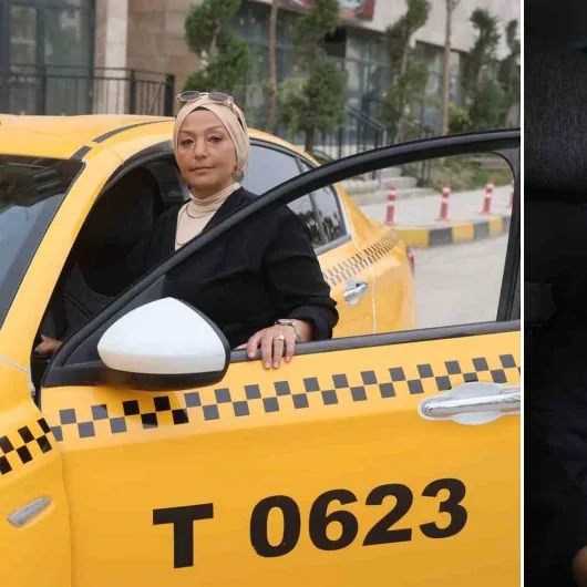 Hatay’da Kadın Taksici Deniz Helvacıoğlu Günde 15 Saat Çalışıyor